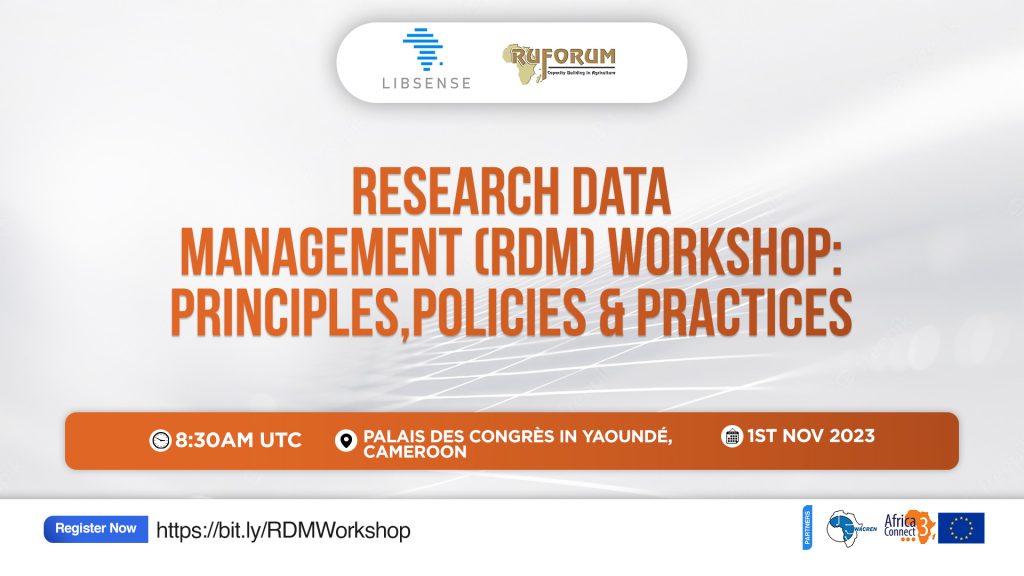 Research Data Management Workshop: Principles, Policies and Practices